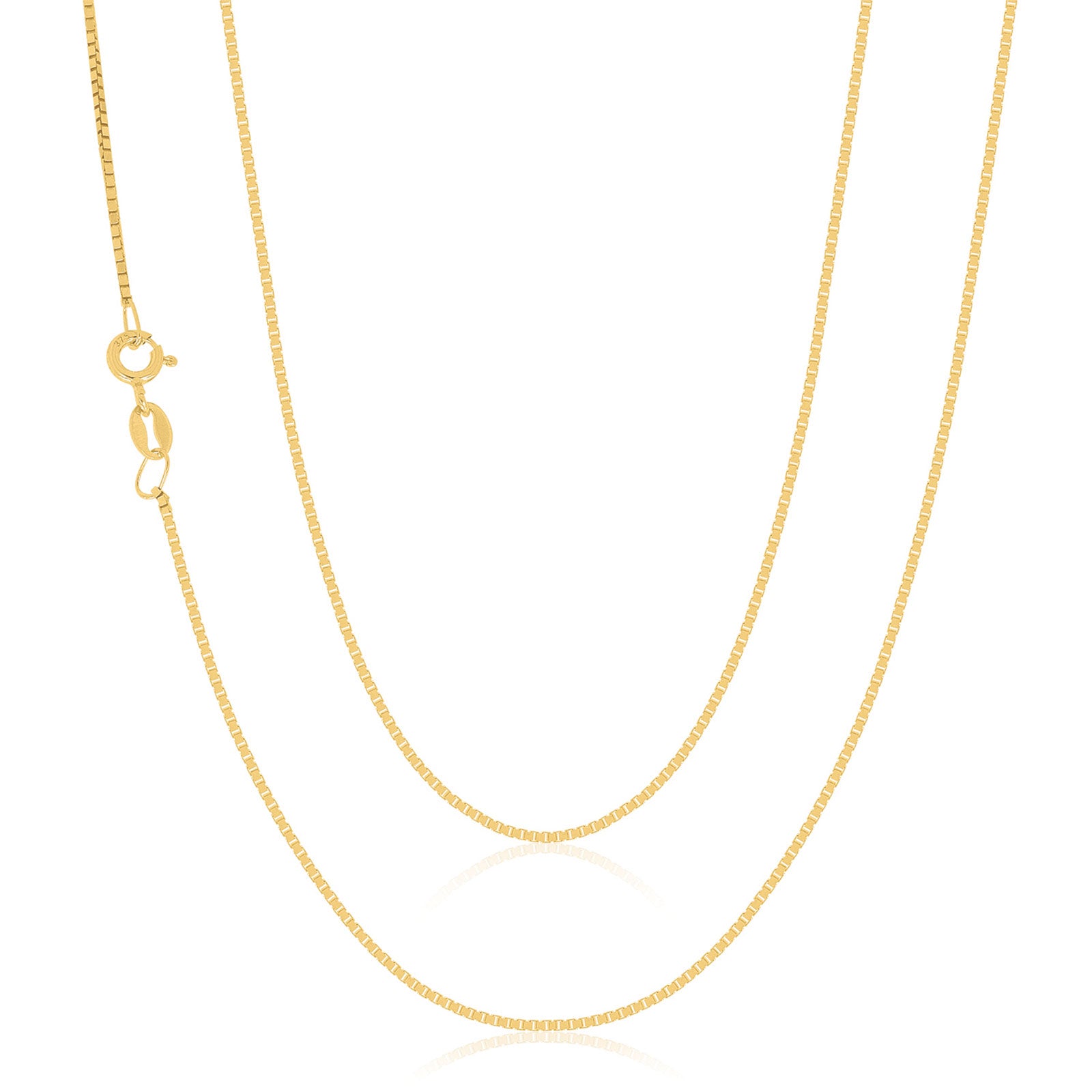 9ct Yellow Gold 45cm Box Chain