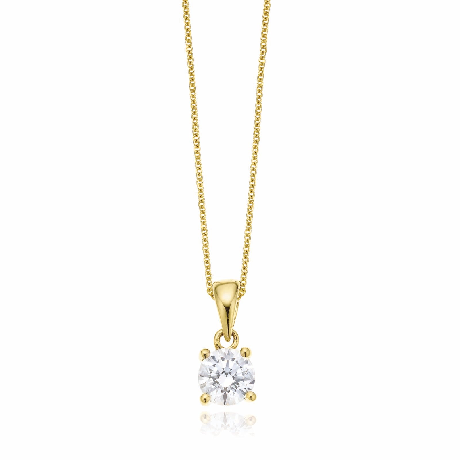 HUSH 9ct Yellow Gold 1/2 carat of Diamond Simulants Pendant