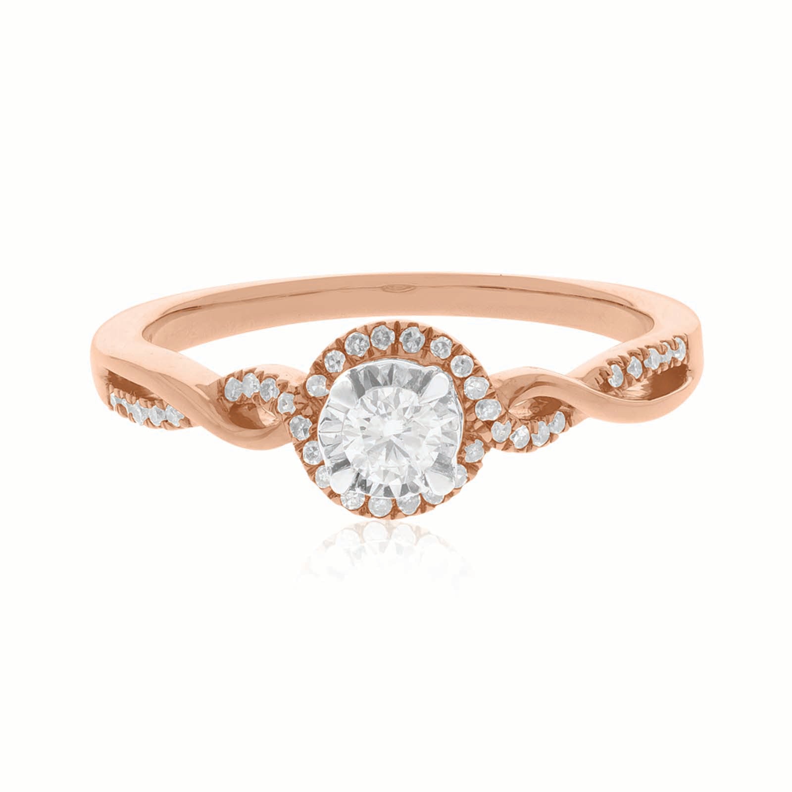 10ct Rose Gold 0.20 Carat tw of Diamonds Ring