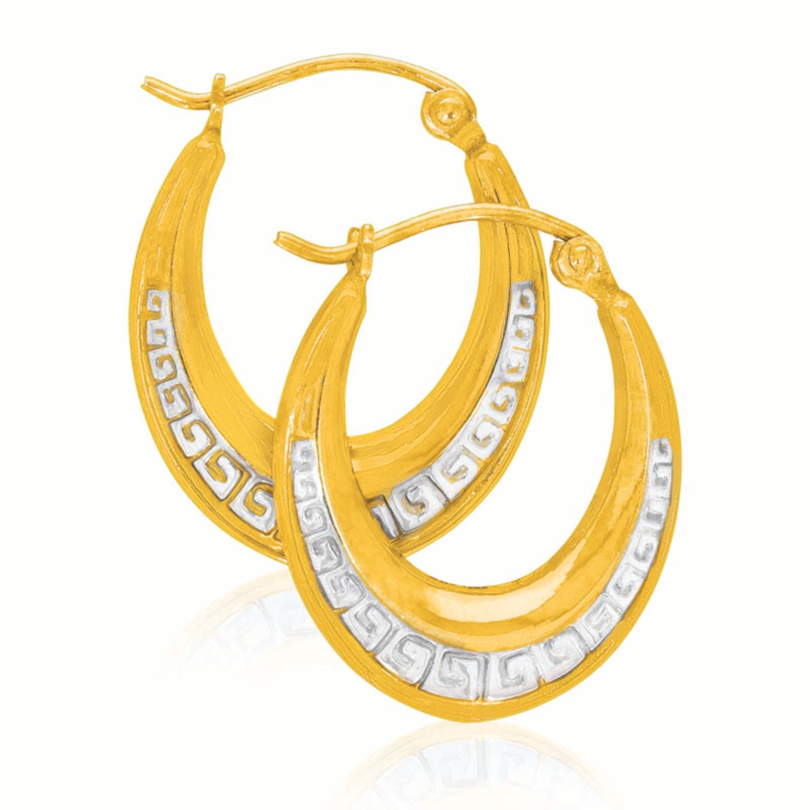 9ct Yellow Gold Silver Filled16 mm Hoop Earrings