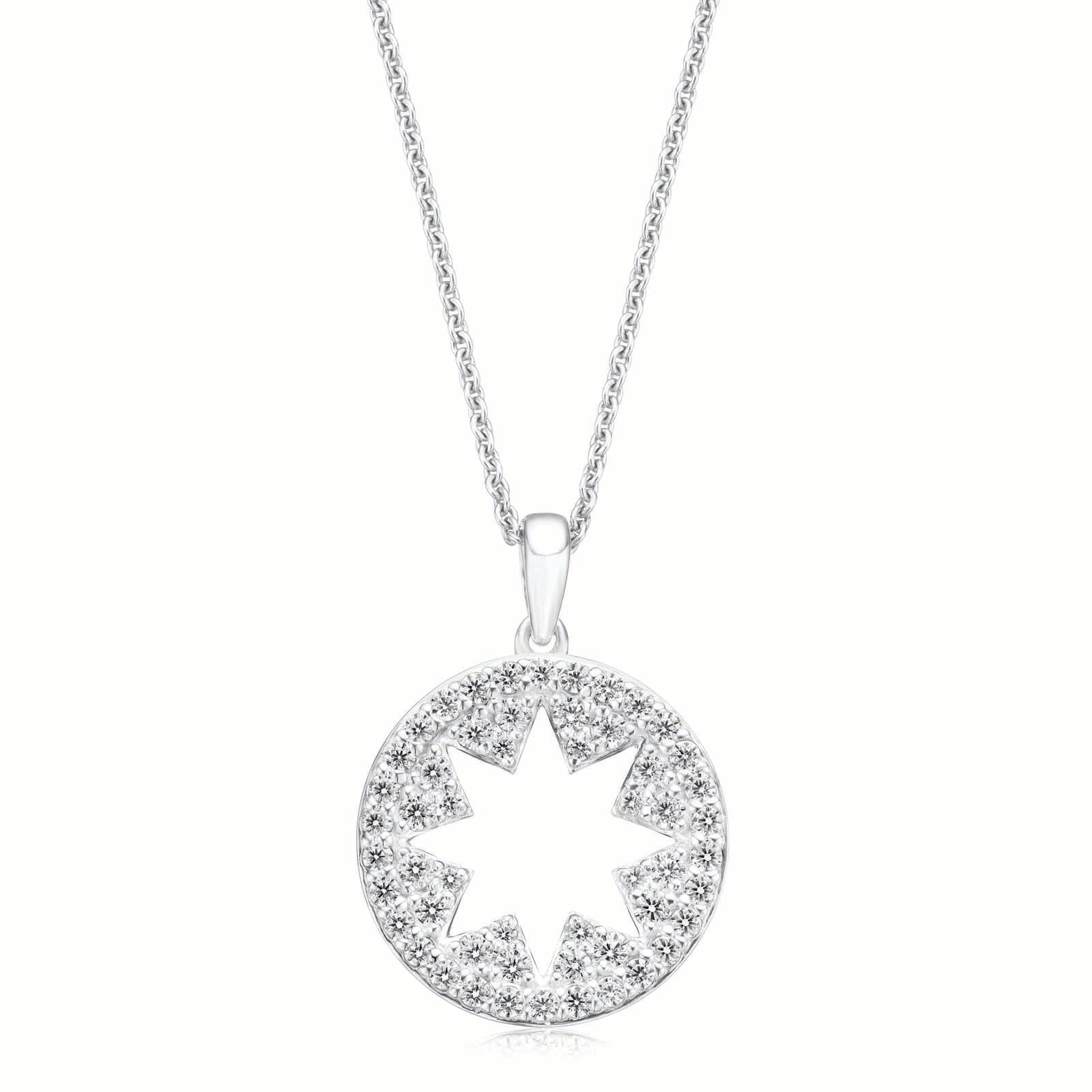 Sterling Silver Cubic Zirconia Star Pendant