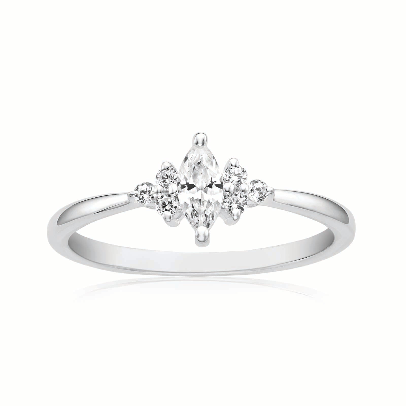 Sterling Silver Cubic Zirconia Ring