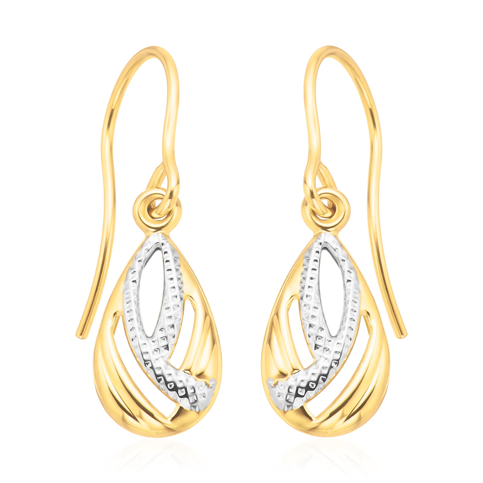 9ct Yellow Gold Tear Drop Earrings