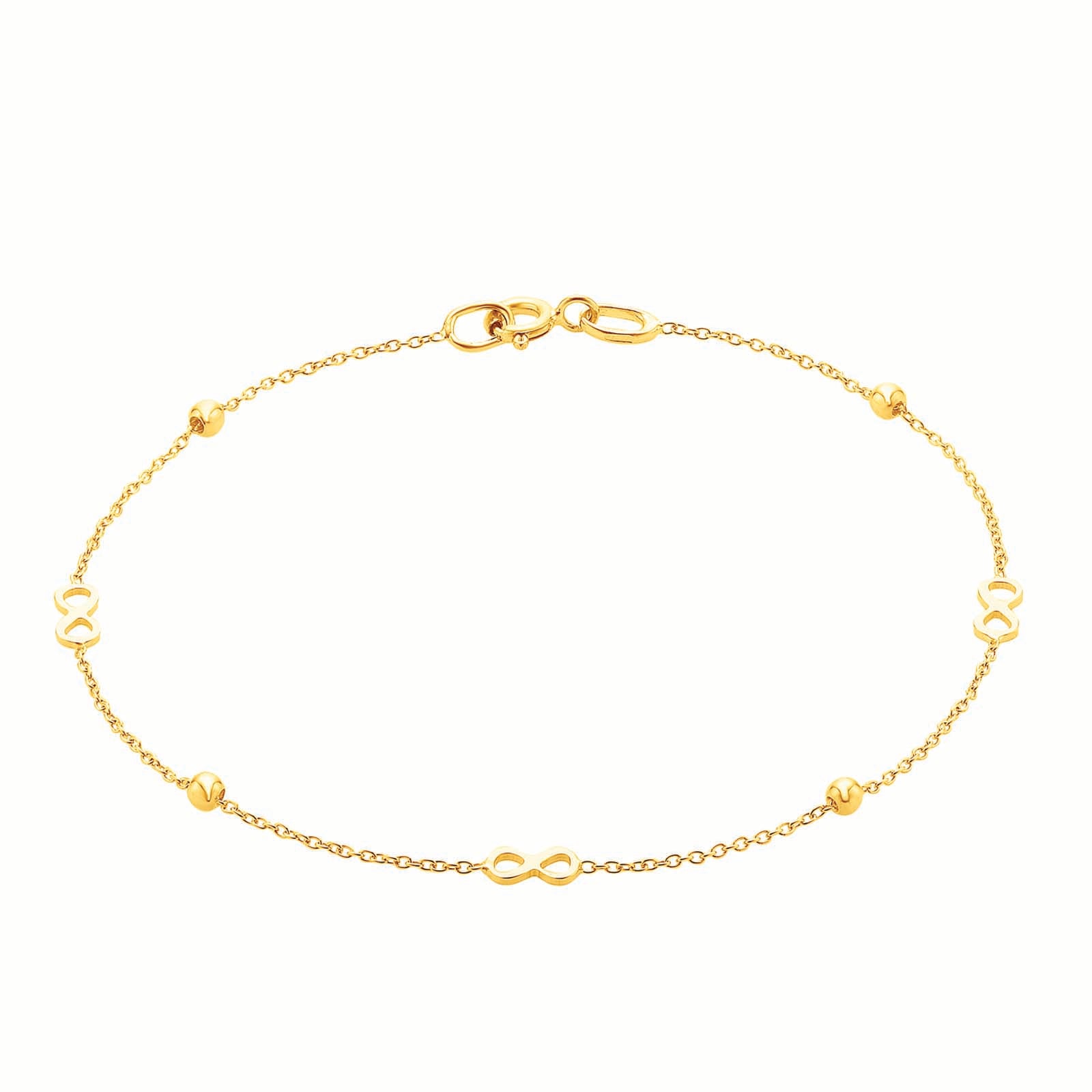 9ct Yellow Gold 19 cm Infinity Bracelet – Zamels