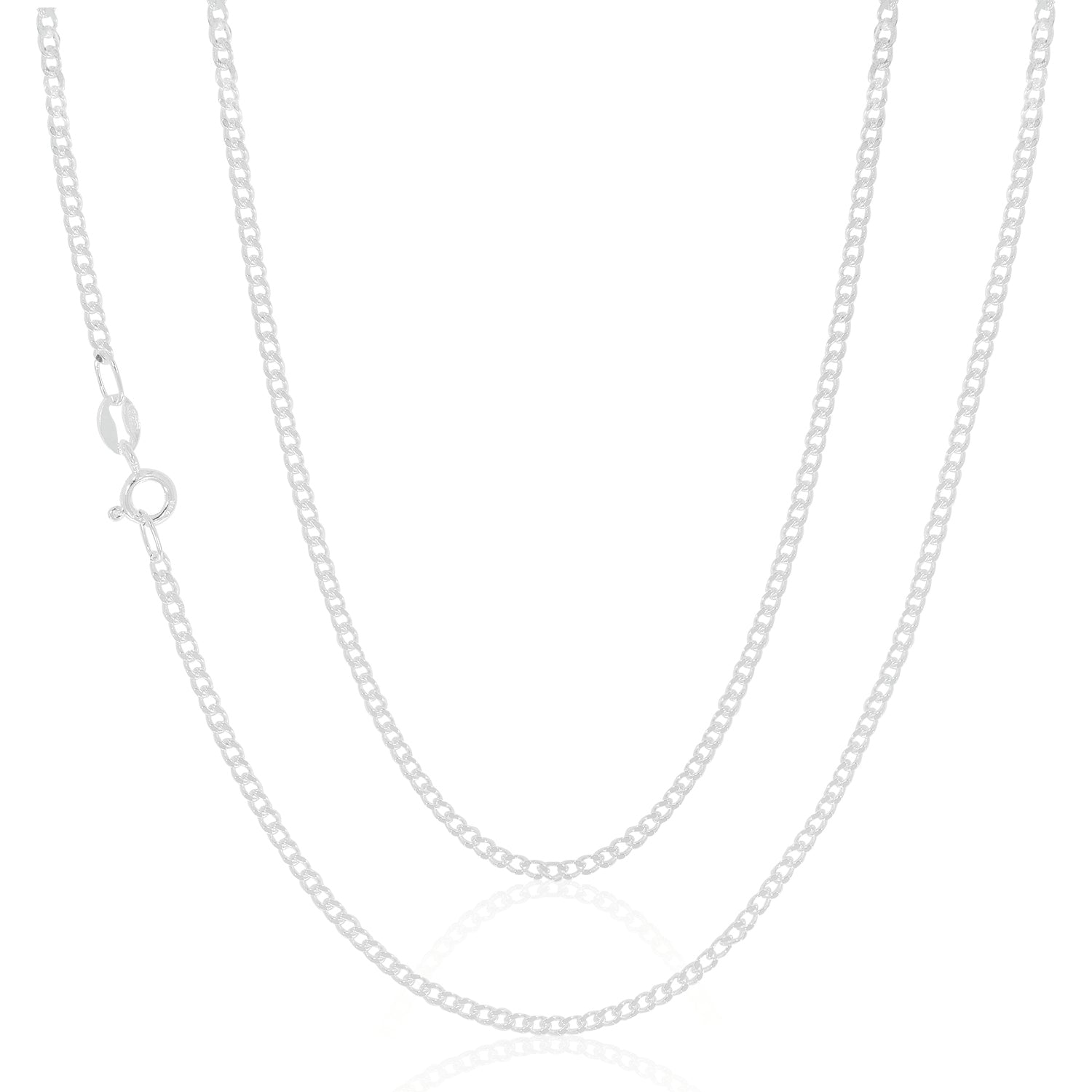 Sterling Silver 70cm Diamond Cut Curb Chain