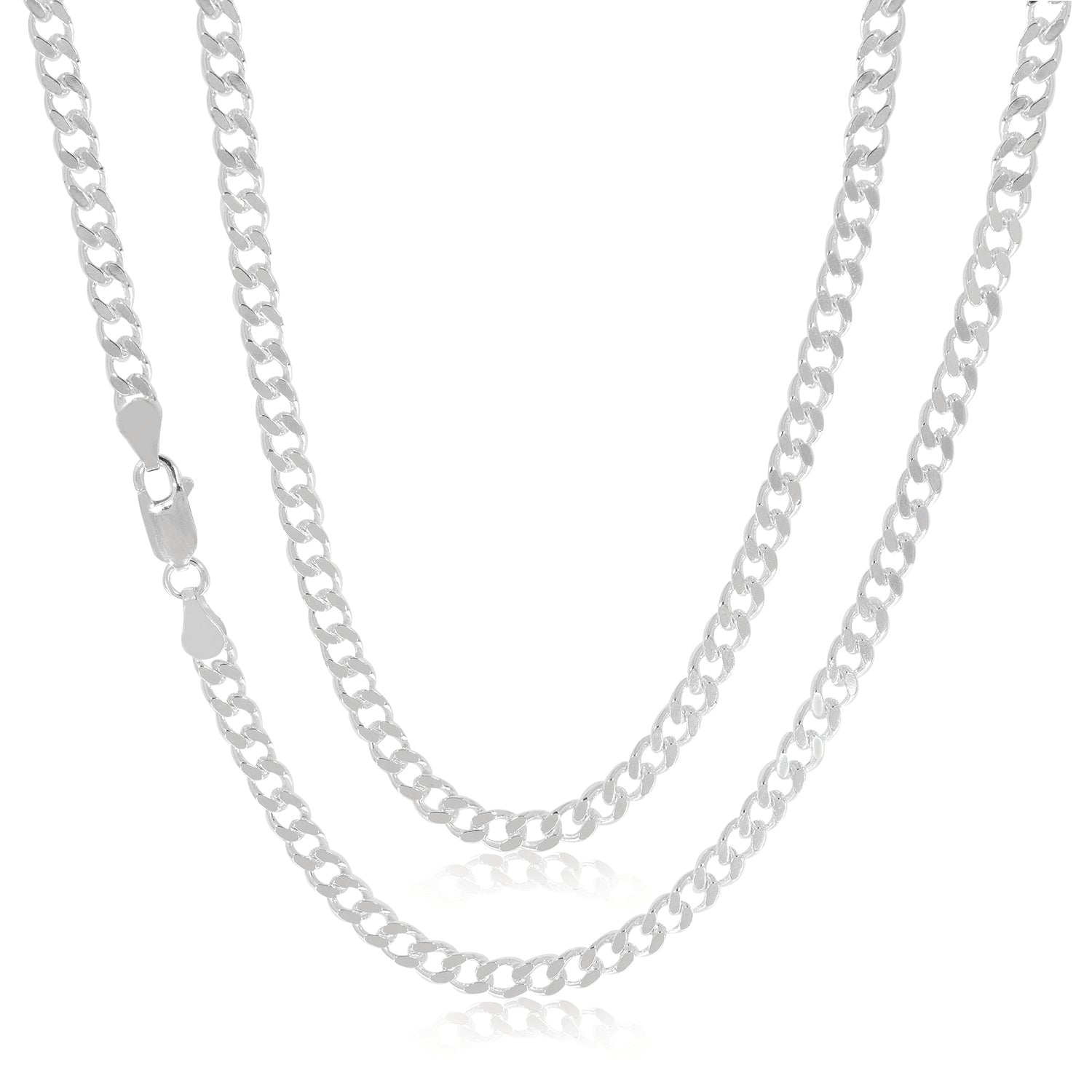 Sterling Silver 70cm Diamond Cut Curb Chain