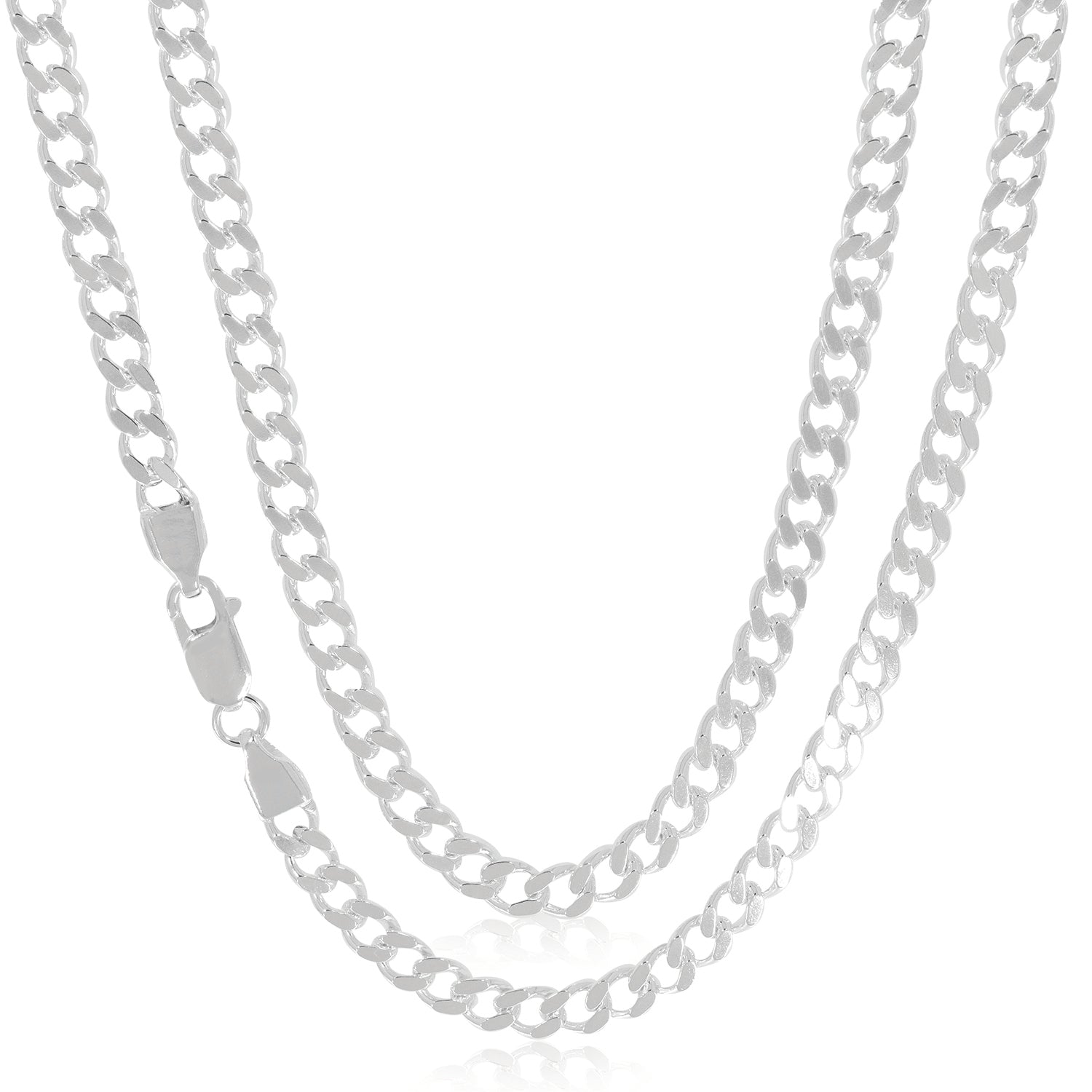 Sterling Silver 70cm Diamond Cut Curb Chain