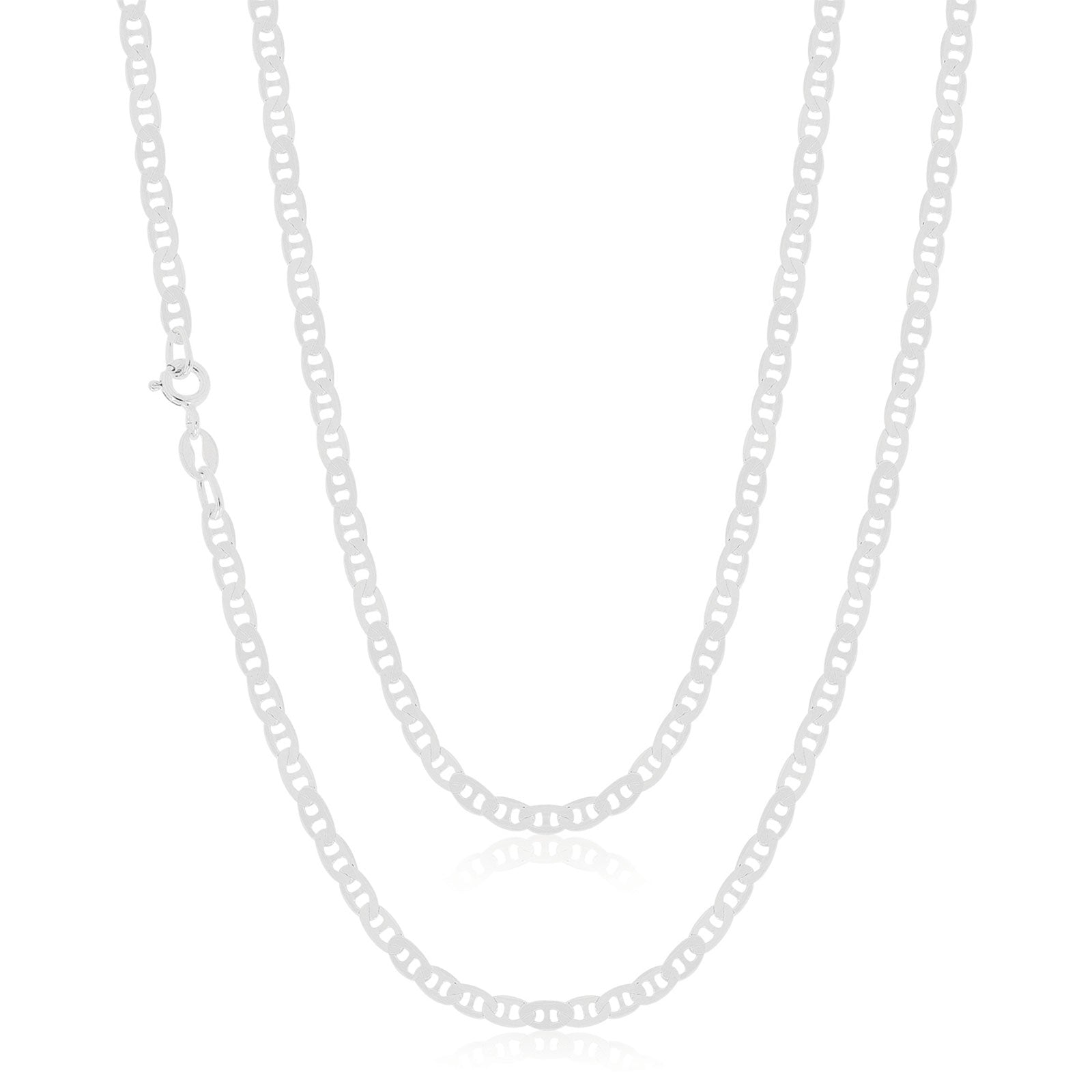 Sterling Silver 70cm Bevel Anchor Chain