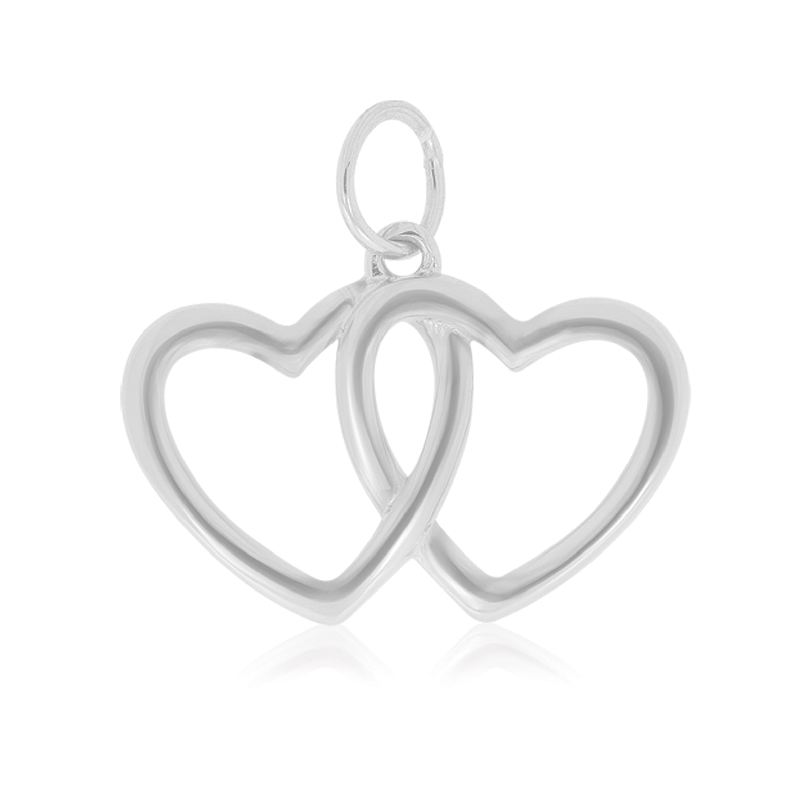 Sterling Silver Double Heart Charm