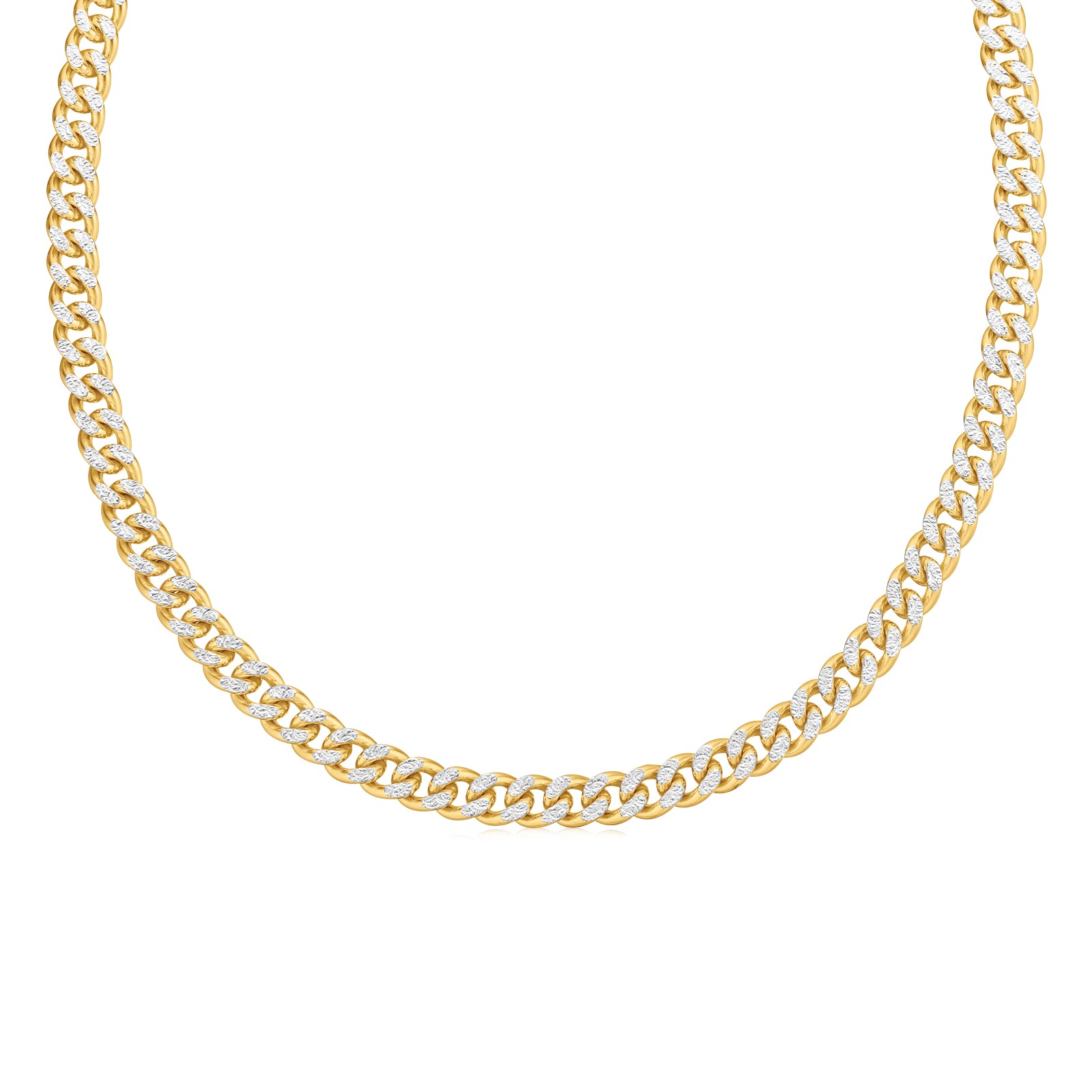 9ct Yellow Gold Silver Filled 55cm Curb Chain