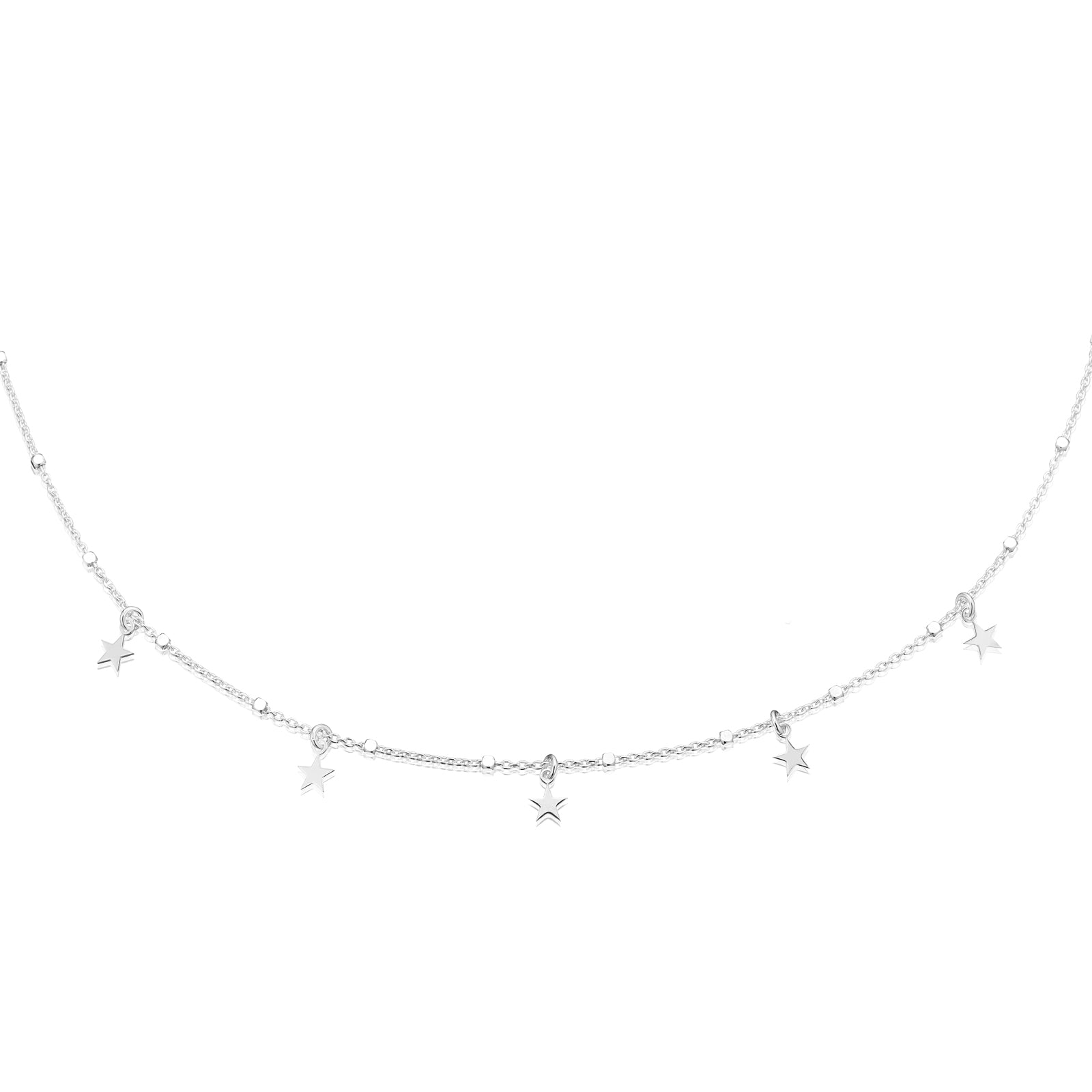 Sterling Silver 45 cm Star Necklace – Zamels