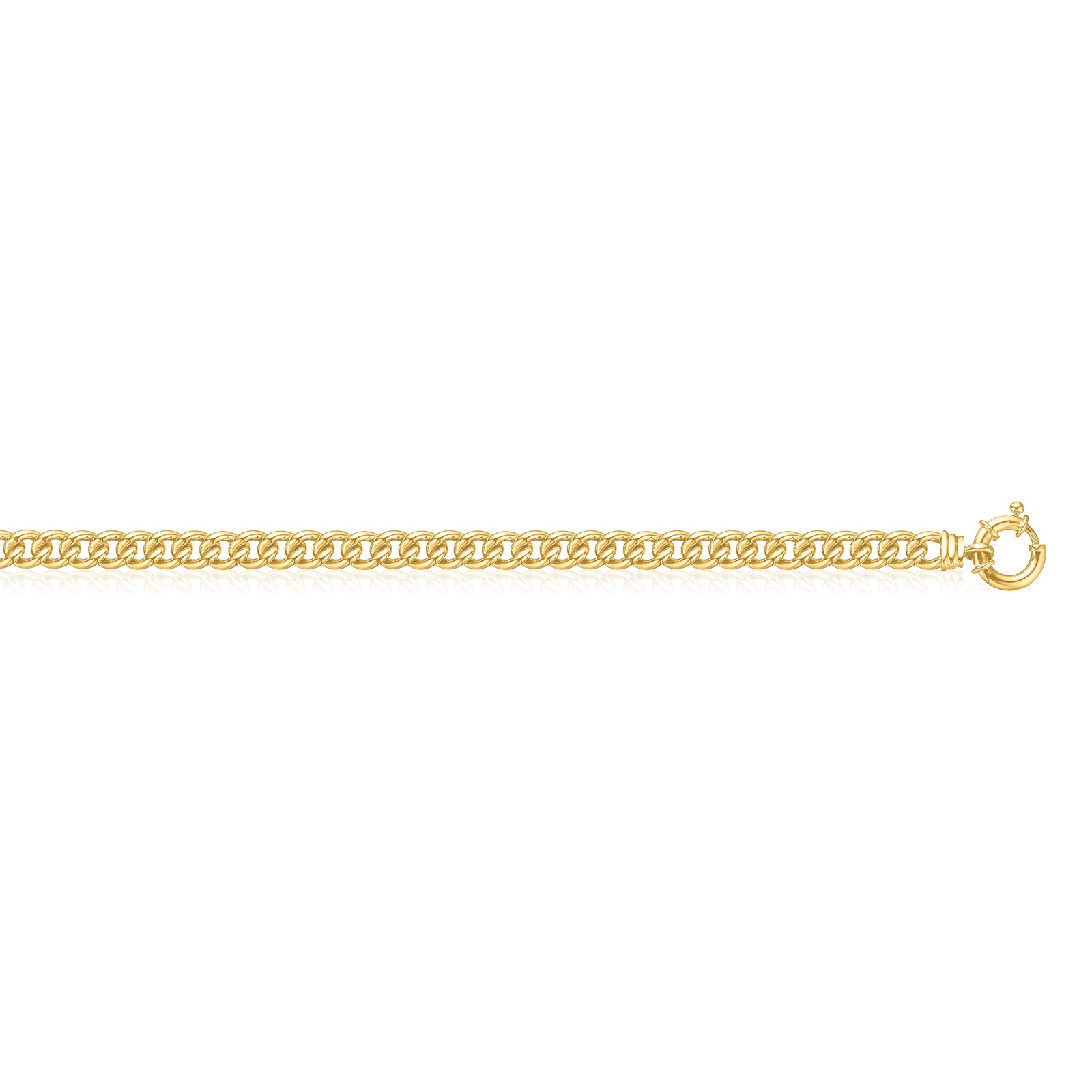 9ct Yellow Gold Silver Filled 19CM Curb Bracelet