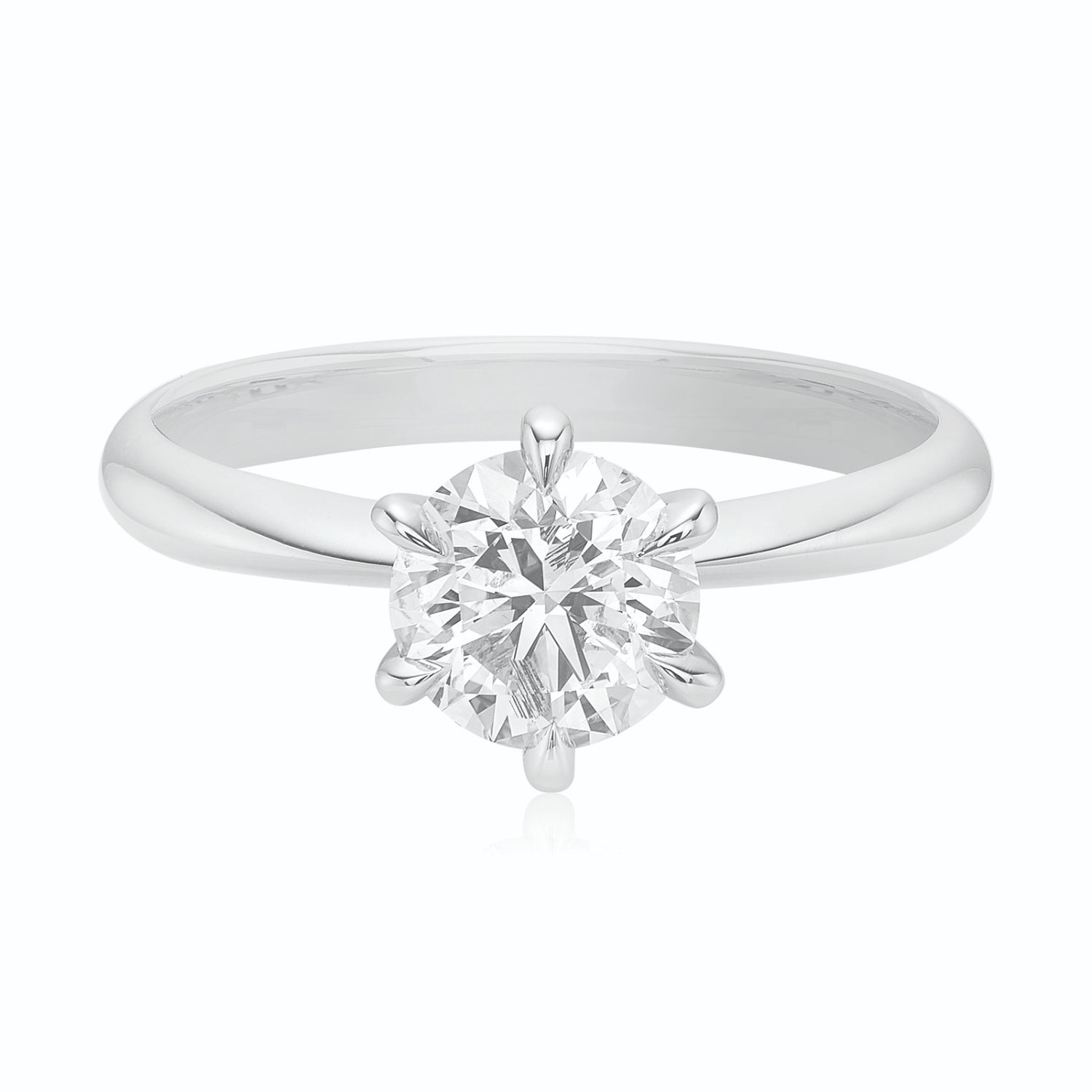 Celebration 18ct White Gold with Round Brilliant Cut 1 CARAT of Lab Grown Diamond Engagement Ring