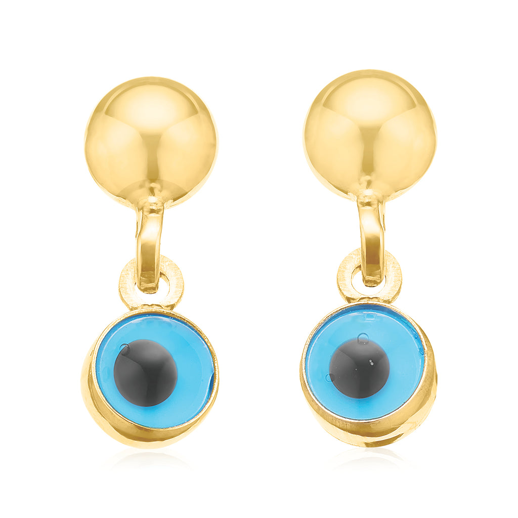 Evil eye store drop earrings