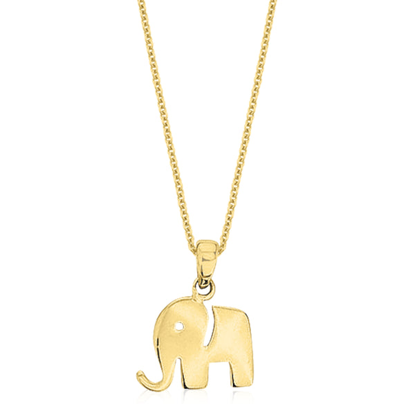 White gold elephant deals pendant