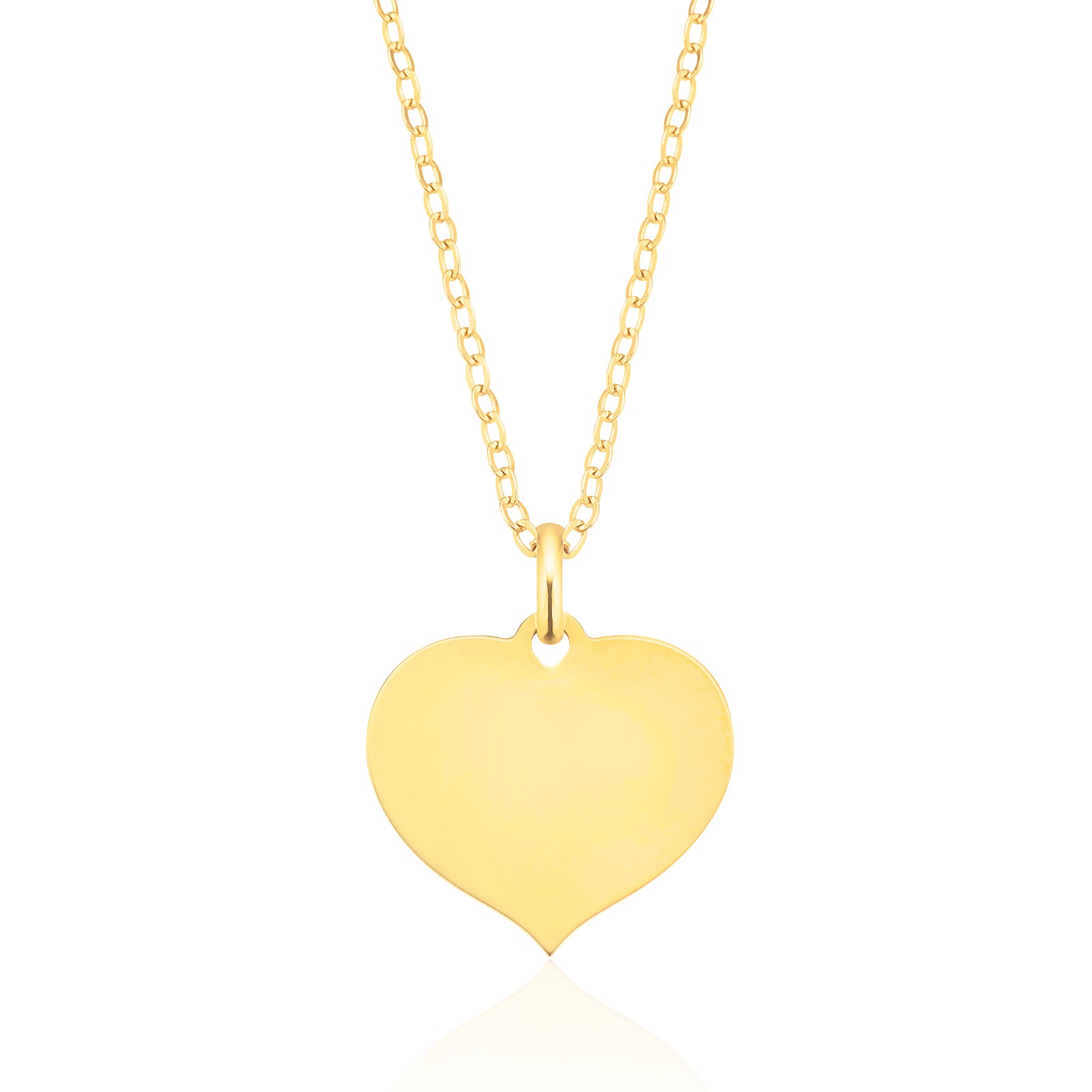 9ct Yellow Gold Silver Filled Heart Pendant