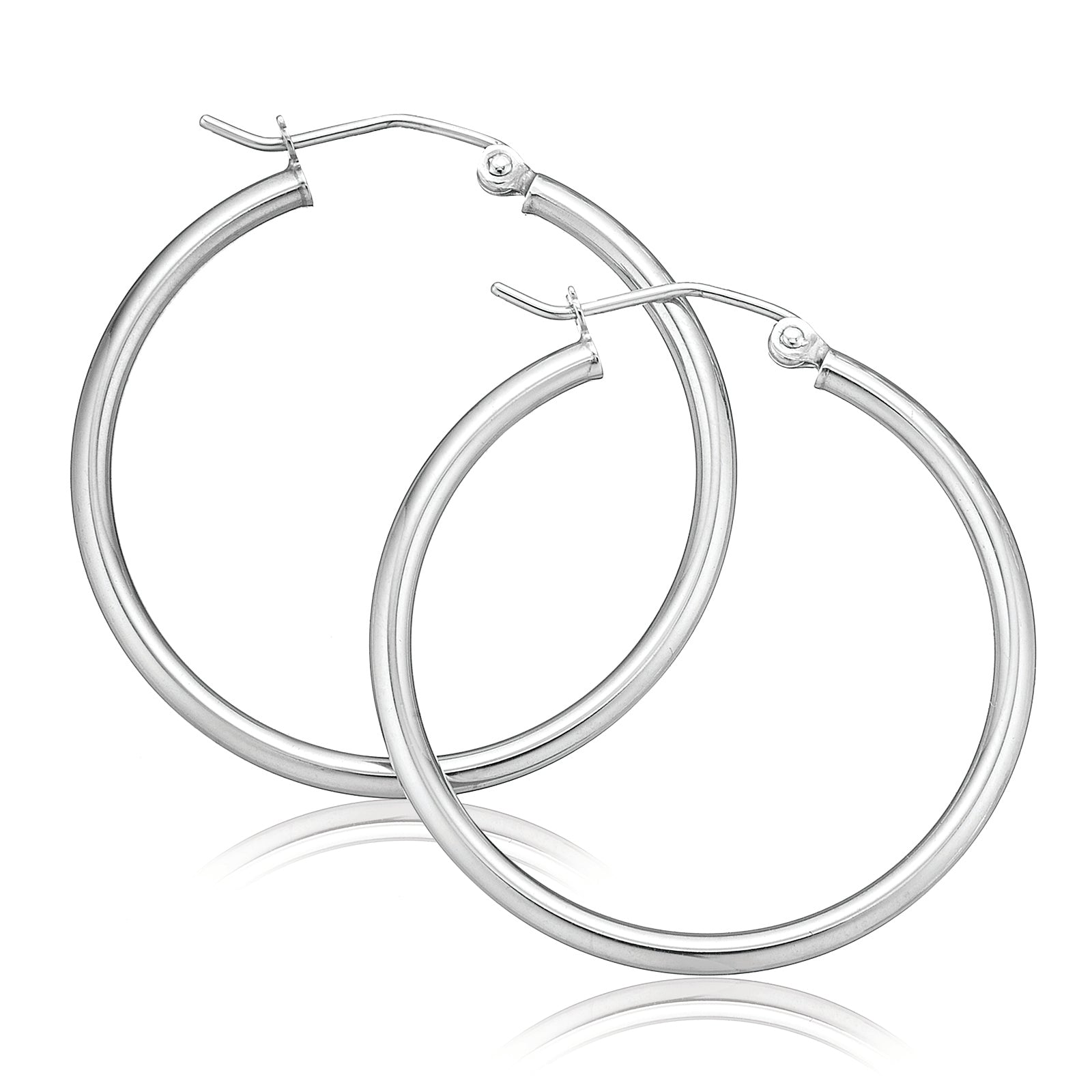 9ct white deals gold hoops