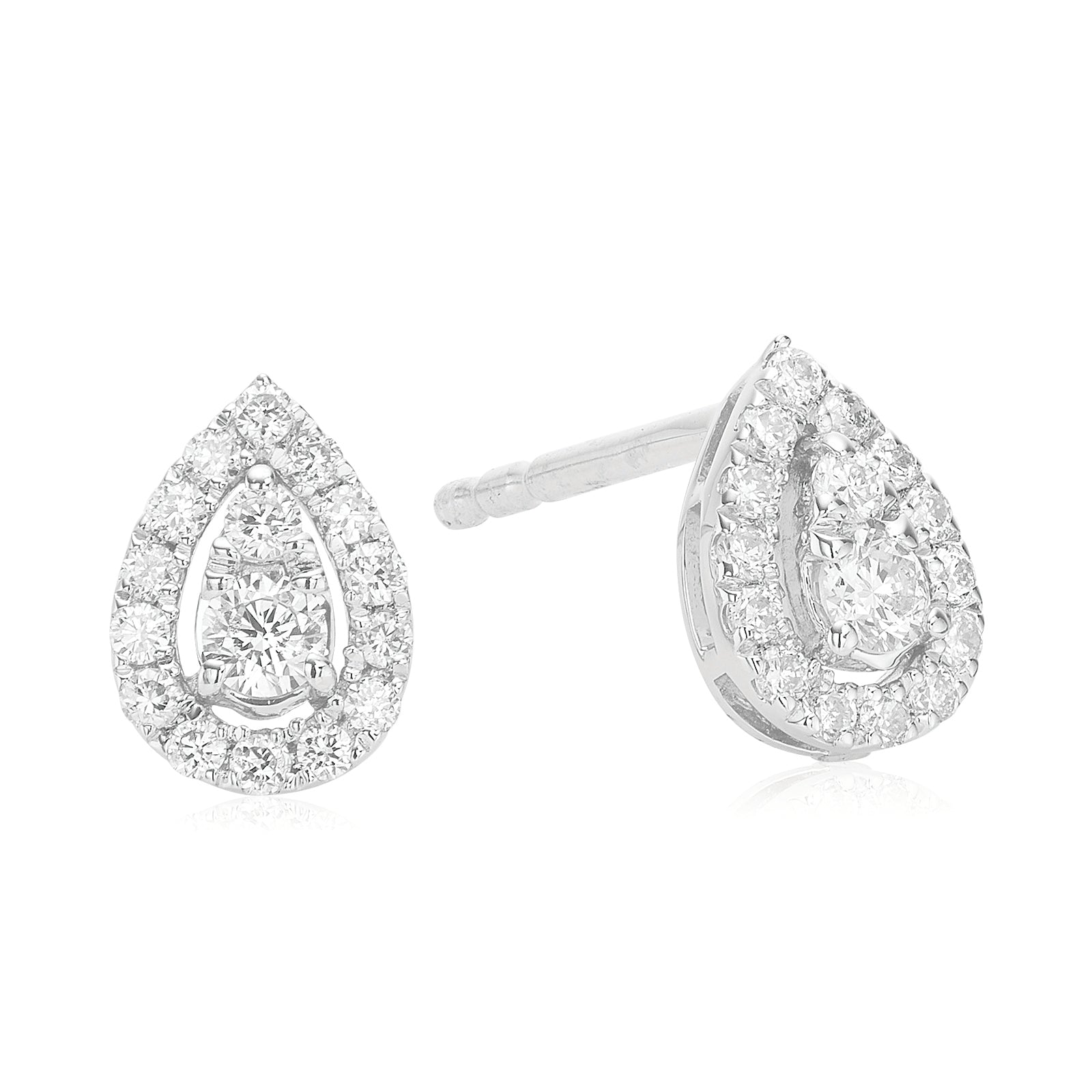 Celebration Sterling Silver with Round Cut 1/4 CARAT tw of Lab Grown Diamonds Stud Earrings