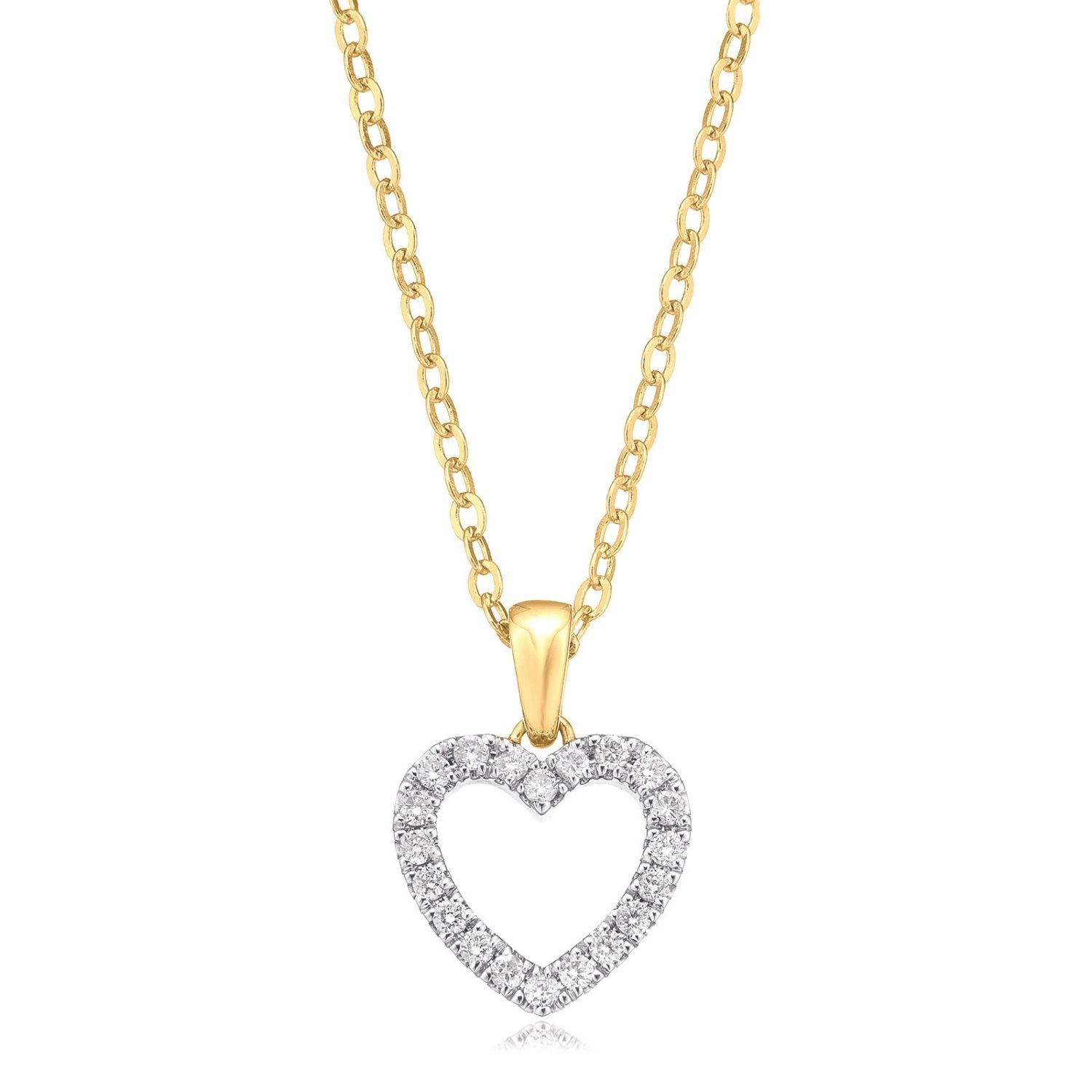 Celebration 9ct Yellow Gold with Round Brilliant Cut 1/4 CARAT tw of Lab Grown Diamond Pendant