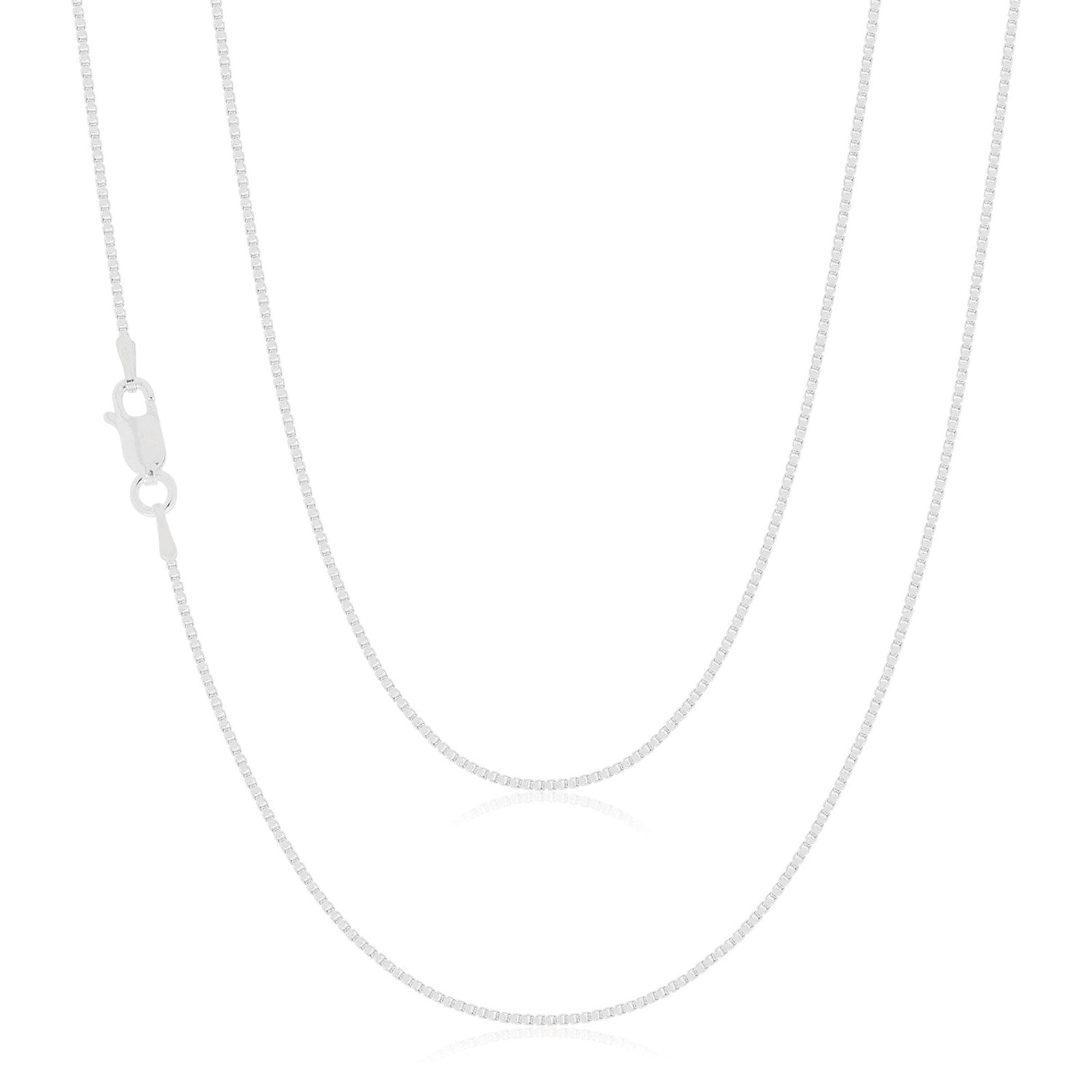 Sterling Silver 45cm Box Chain