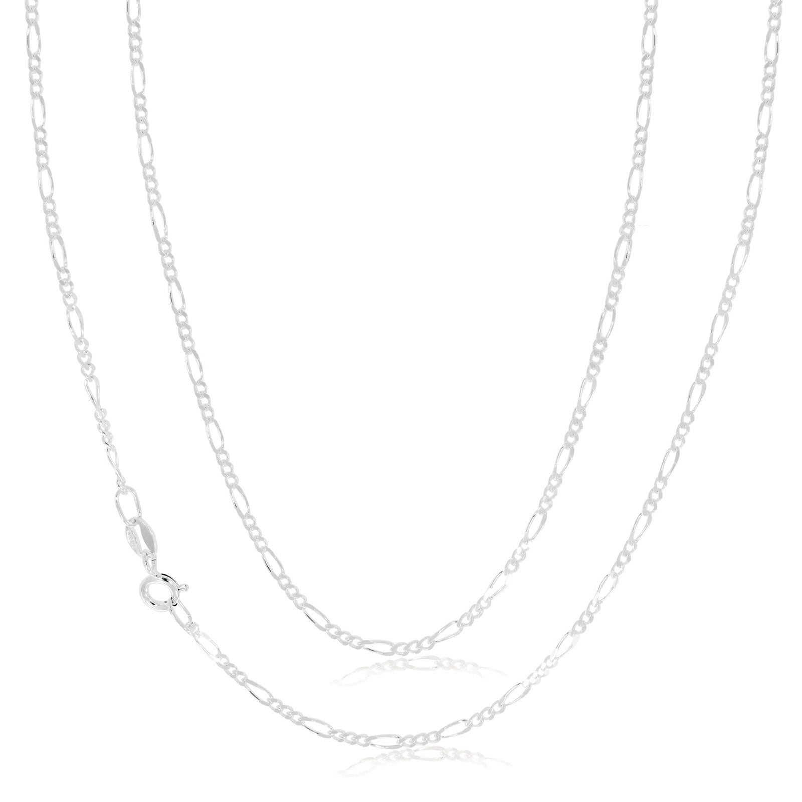 Sterling Silver 40cm 1:3 Figaro Chain