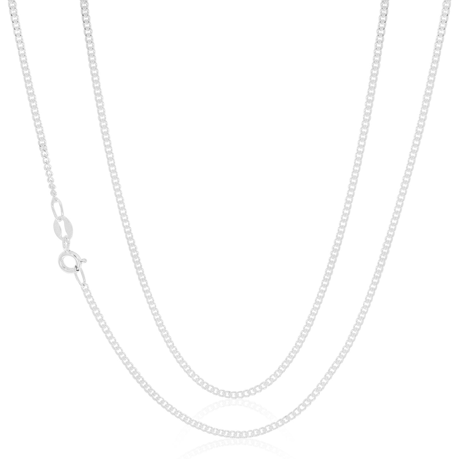 Sterling Silver 70cm Diamond Cut Curb Chain