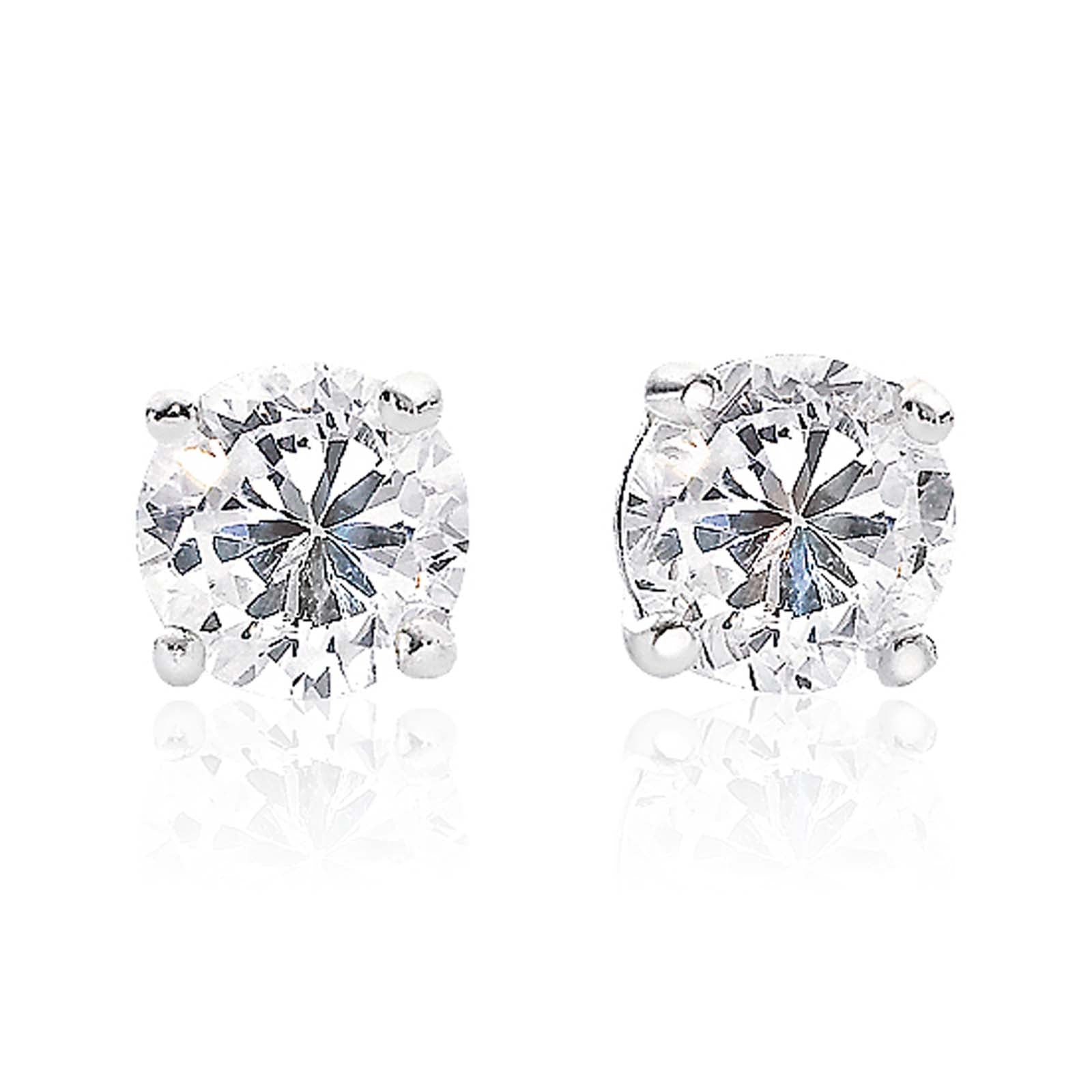 7mm diamond outlet earrings