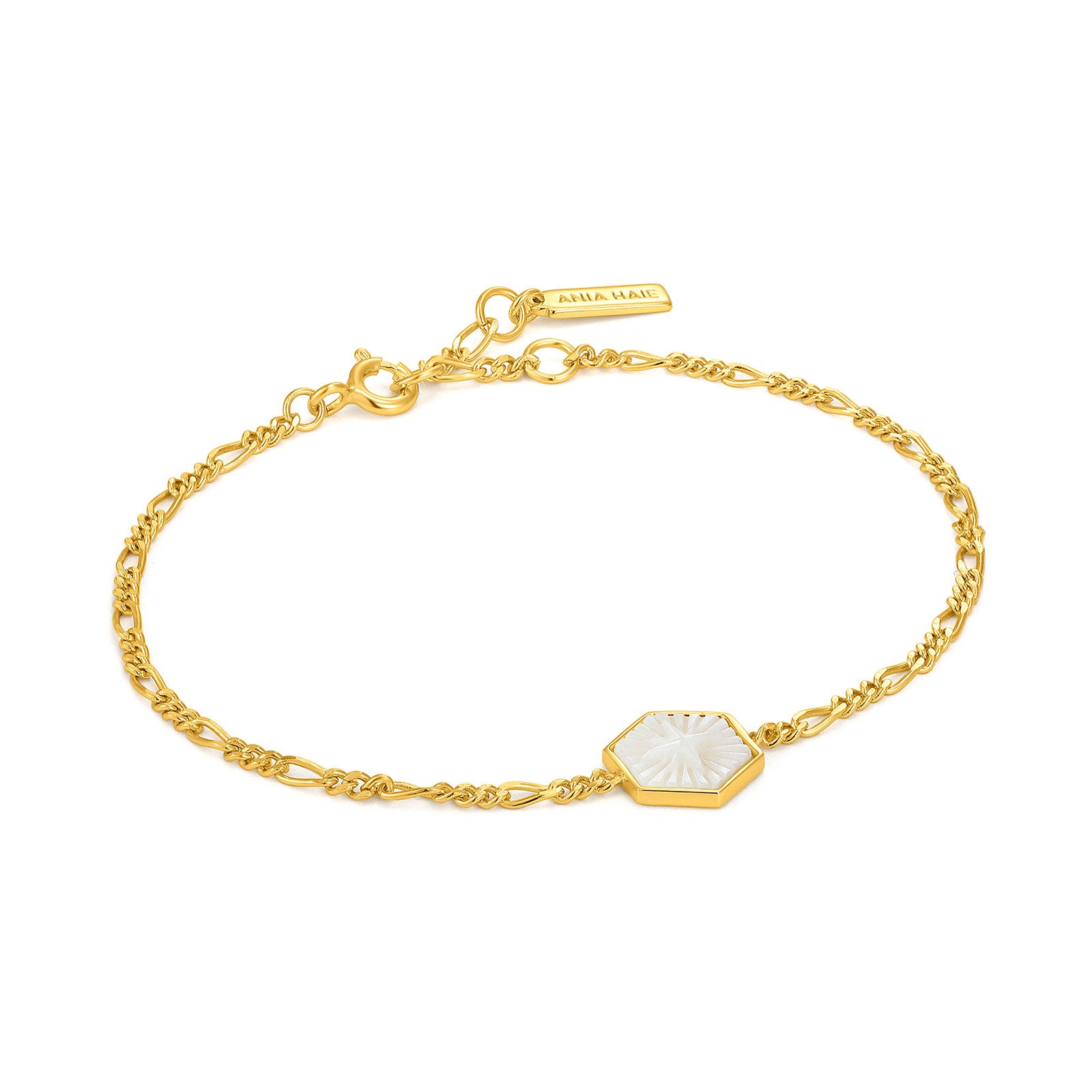 Ania Haie Sterling Silver & Gold-Plated Figaro Chain Bracelet