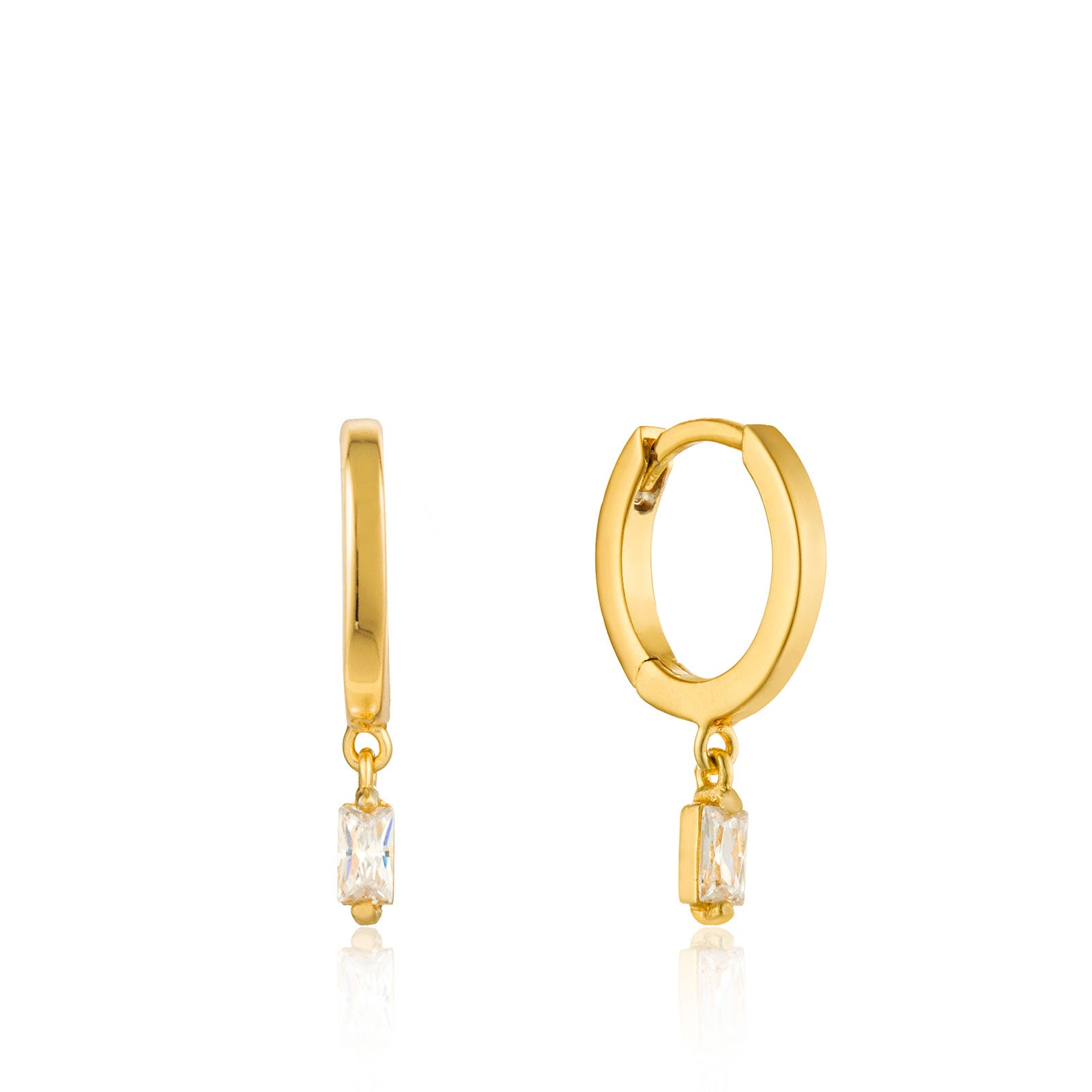 Ania Haie Sterling Silver & Gold Plated Glow Huggie Earrings – Zamels