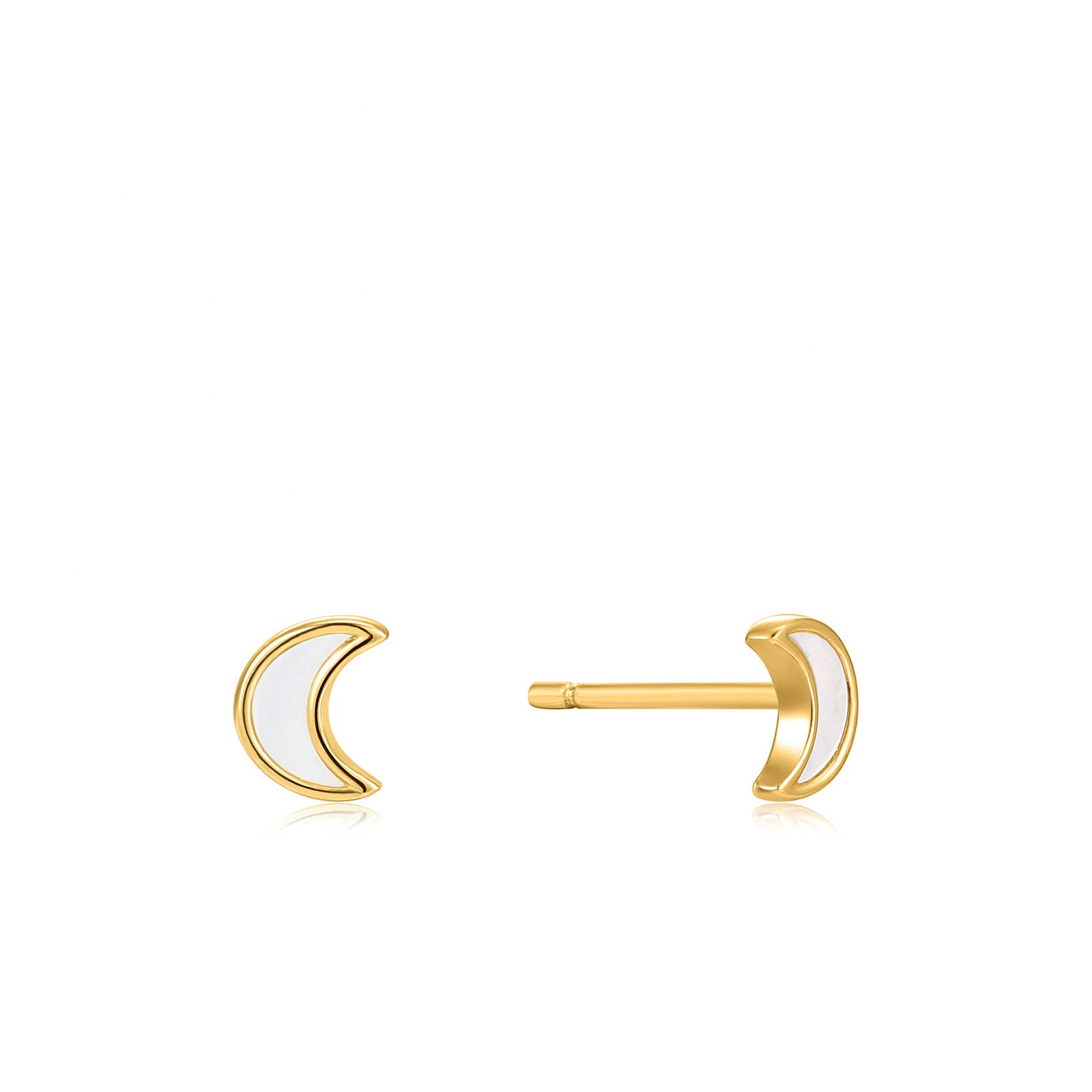 Ania Haie Moon Sterling Silver & Gold Plated Stud Earrings