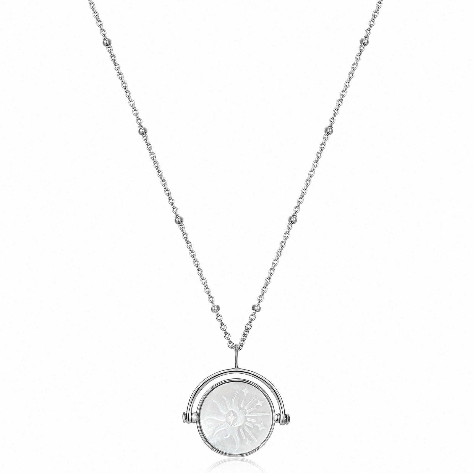 Ania Haie Sterling Silver Sunbeam Emblem Silver Necklace