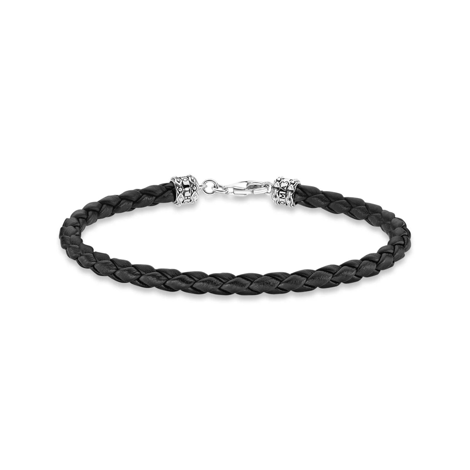 Thomas Sabo 19cm Leather Bracelet Black TA2011BL